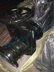 API/DIN cast iron/GG25 flange handwheel pinch valve